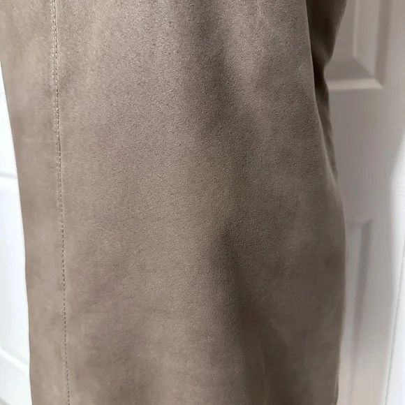 ZARA BASIC brown suede like dress; zipper in back; like new! Size Large - Picture 8 of 9
